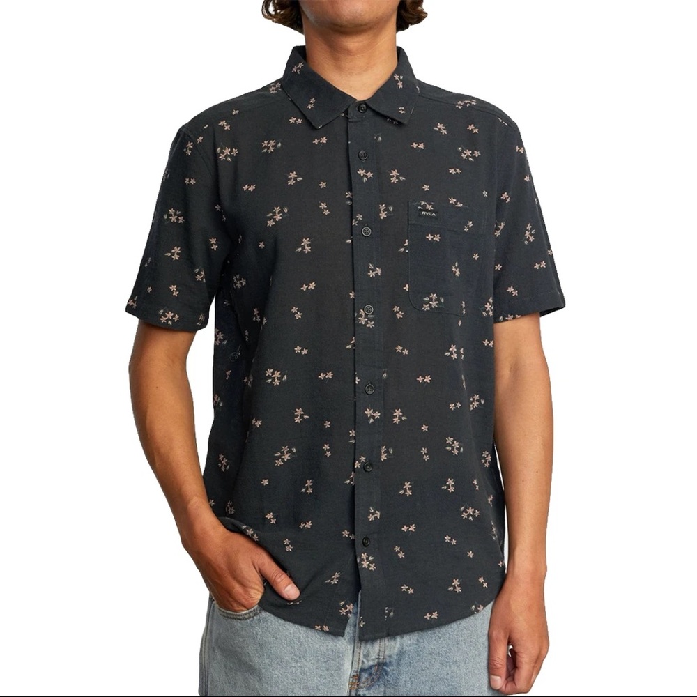 RVCA Falling Sakura Short Sleeve Button Up